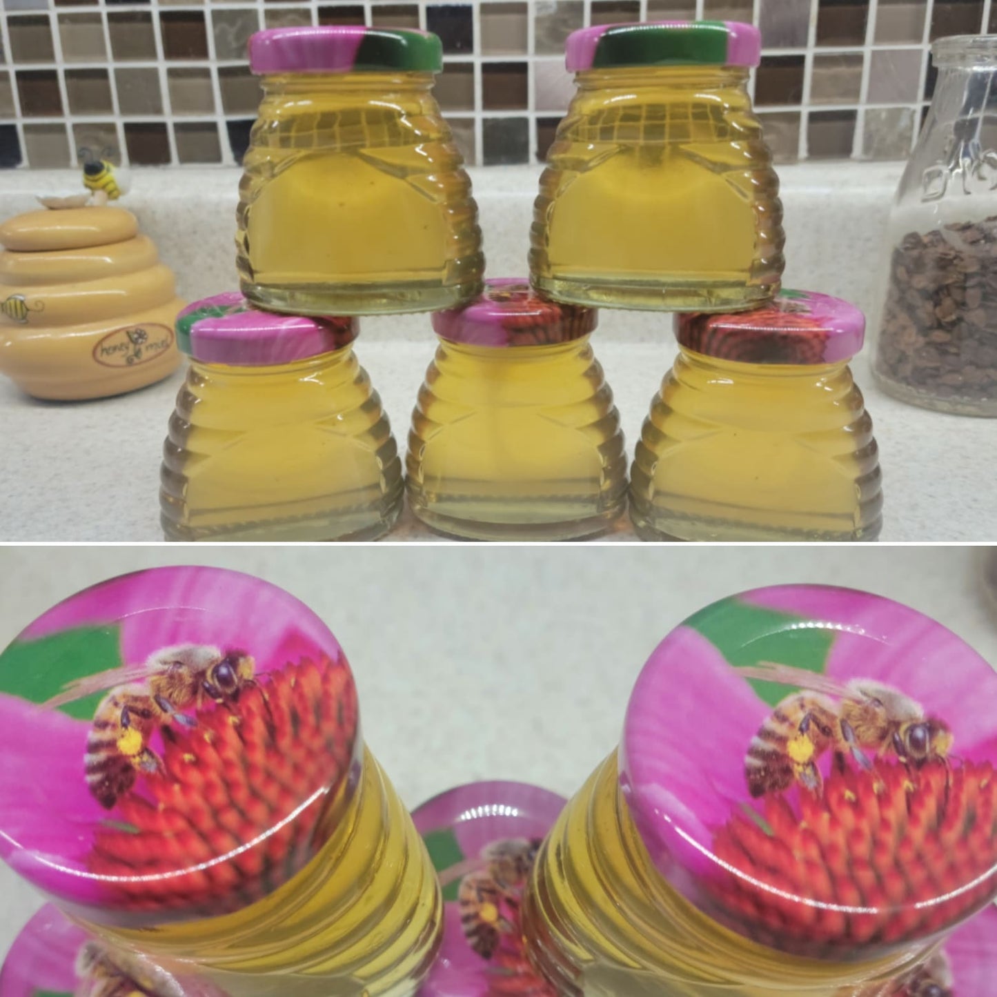 Mini Jar of Raw Honey and Lip Balm Gift set